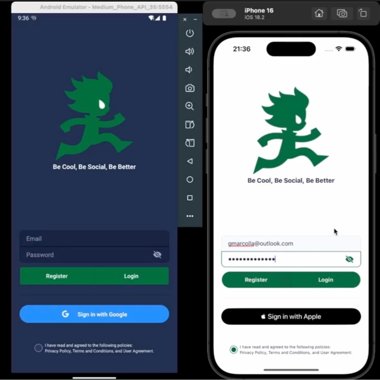 Mobile app development for project Sure!